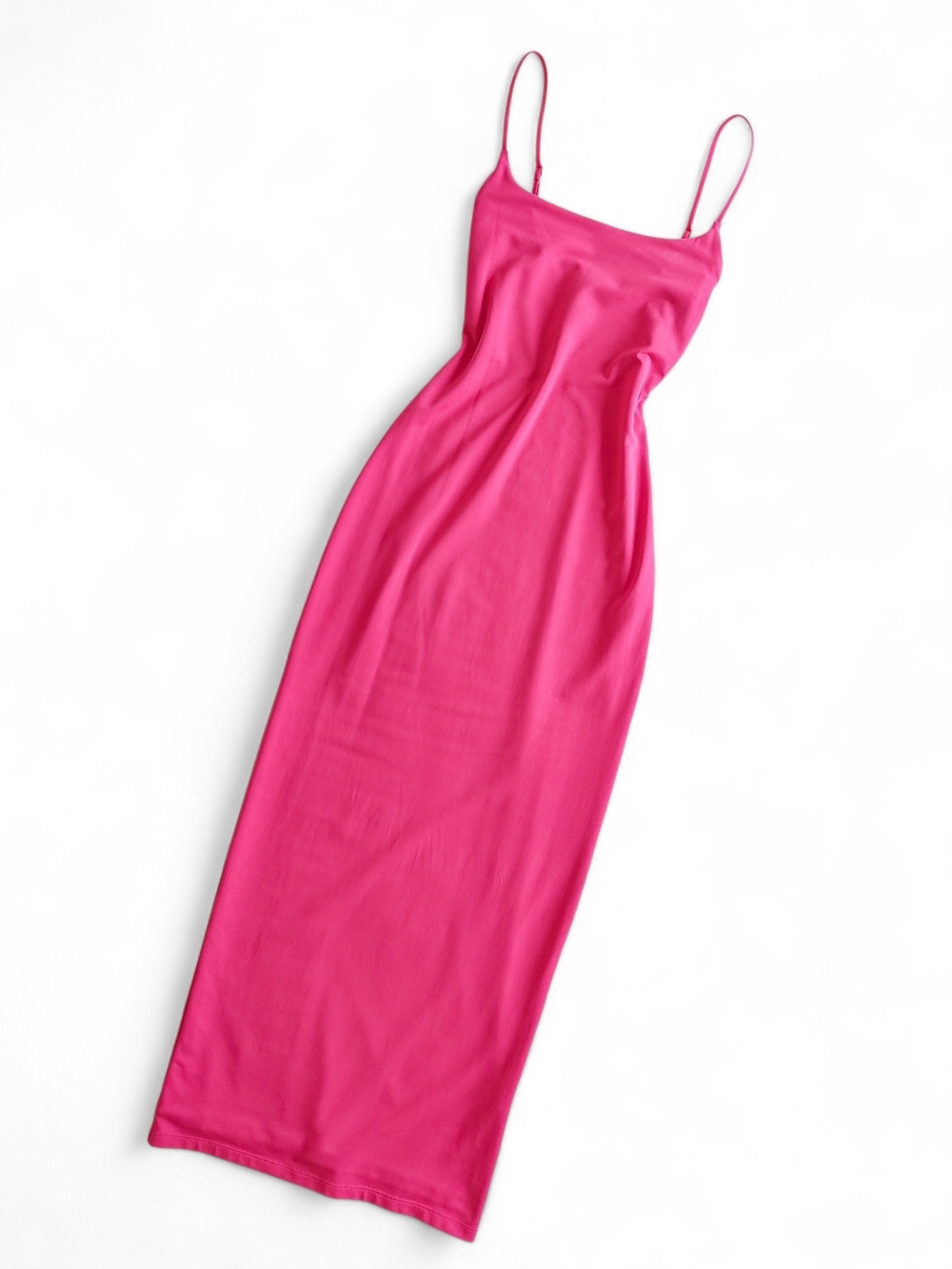 Aritzia Original Contour Summon Maxi Cami Dress 2XS-XS Hot Pink Slip Bodycon